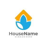 Nature House logo designs concept vector. Home Leaf logo template vector