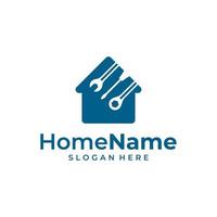 Home service logo illustration template. Mechanic home logo design concept vector