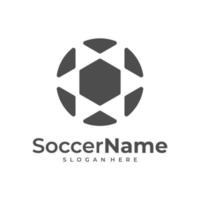 Modern Soccer logo template, Football logo design vector