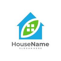 Nature House logo designs concept vector. Home Leaf logo template vector