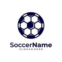 Modern Soccer logo template, Football logo design vector