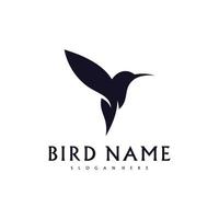 plantilla de vector de diseño de logotipo de colibrí, logotipo de pájaro para negocios modernos, diseño simple minimalista y limpio