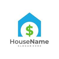 Money Home Logo Template Design Vector, Emblem, Design Concept, Creative Symbol, Icon vector