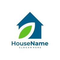 Nature House logo designs concept vector. Home Leaf logo template vector