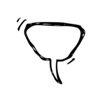 Sketch Speech Bubble. Hand drawn blank Speech Bubble vector