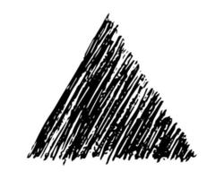 esbozar un triángulo de frotis de garabatos. garabato de lápiz dibujado a mano. ilustración vectorial vector