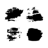 Sketch Scribble Smears. Set of four Hand drawn Paint Scribble Stains. Vector illustration.