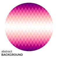 Pink circle of rhombuses isolated on white background. Abstract vector background.