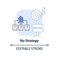 No strategy light blue concept icon. Search engine optimization mistake abstract idea thin line illustration. Isolated outline drawing. Editable stroke. vector