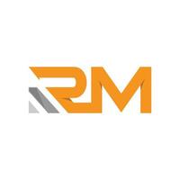 letra rm logotipo de tipografía moderna vector