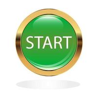 A circle of green color in a gold frame vector