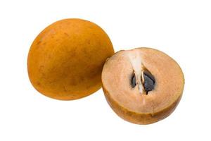 Sapodilla on white background photo