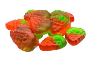 Jelly candy on white background photo