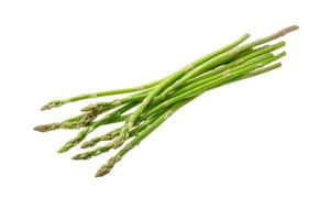 Baby asparagus on white photo