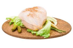 Chicken breast on white photo