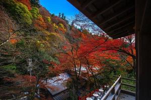 Autumn scene at Kibune on Mount Kurama, Kyoto Prefecture, Kansai, Japan photo