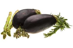 Eggplant on white photo