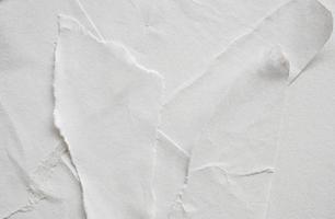 Blank white torn damaged paper poster texture background photo