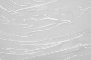 White plastic film wrap texture background photo