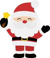 Funny Santa Claus holding a bell illustration vector