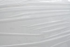 White plastic film wrap texture background photo