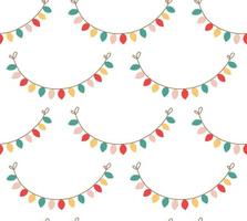 Christmas lights pattern vector