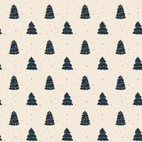 Christmas pattern with trees vector