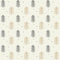 Christmas trees pattern vector