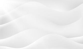 Smooth white wave background vector