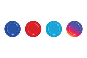 Set of Round Colorful Buttons