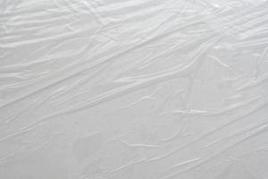 White plastic film wrap texture background photo