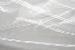 White plastic film wrap texture background photo