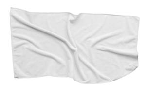 White beach towel isolated white background photo