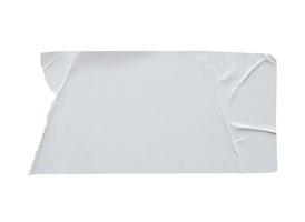 etiqueta adhesiva de papel rasgado aislada sobre fondo blanco foto