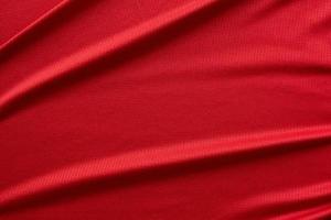 sports clothing fabric football jersey texture top view red color photo