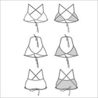 Women's bra collection vector template