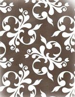 Grunge texture brown leather with floral pattern, isolated on white background. Vector illustration. Image tracing.