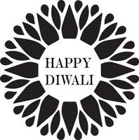 Diverse Diwali lights made with black pattern elements. This images have a gray background vector