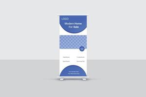 Real Estate Roll Up Banner Design vector