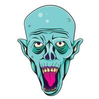 ilustración de vector de halloween de zombie de miedo