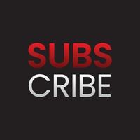 Subscribe button logo with black background to make it easier for viewers can be used vector