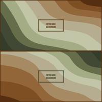 wave background with dominant retro style colors vector