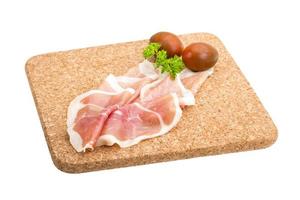 Jamon on white photo