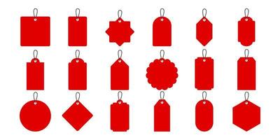 Red Price Tags And Stickers Stock Illustration - Download Image Now - Award  Ribbon, Red, Price Tag - iStock