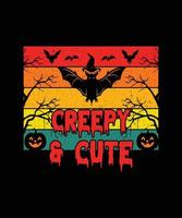 Halloween, Vintage T-shirt Design vector