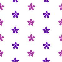 Flowers, seamless pattern, vector. Pattern of purple and pink flowers on a white background. vector