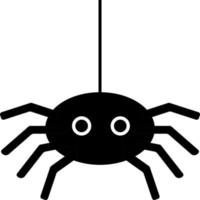 araña, icono de vector. icono vectorial en forma de araña de color negro. vector