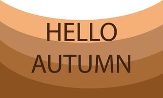 Lettering hello autumn, vector. The inscription on an orange background. vector