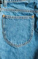 fondo de bolsillo trasero de jeans de mezclilla azul foto