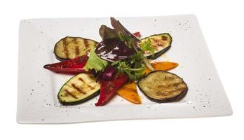 Grilled vegetables  on white photo